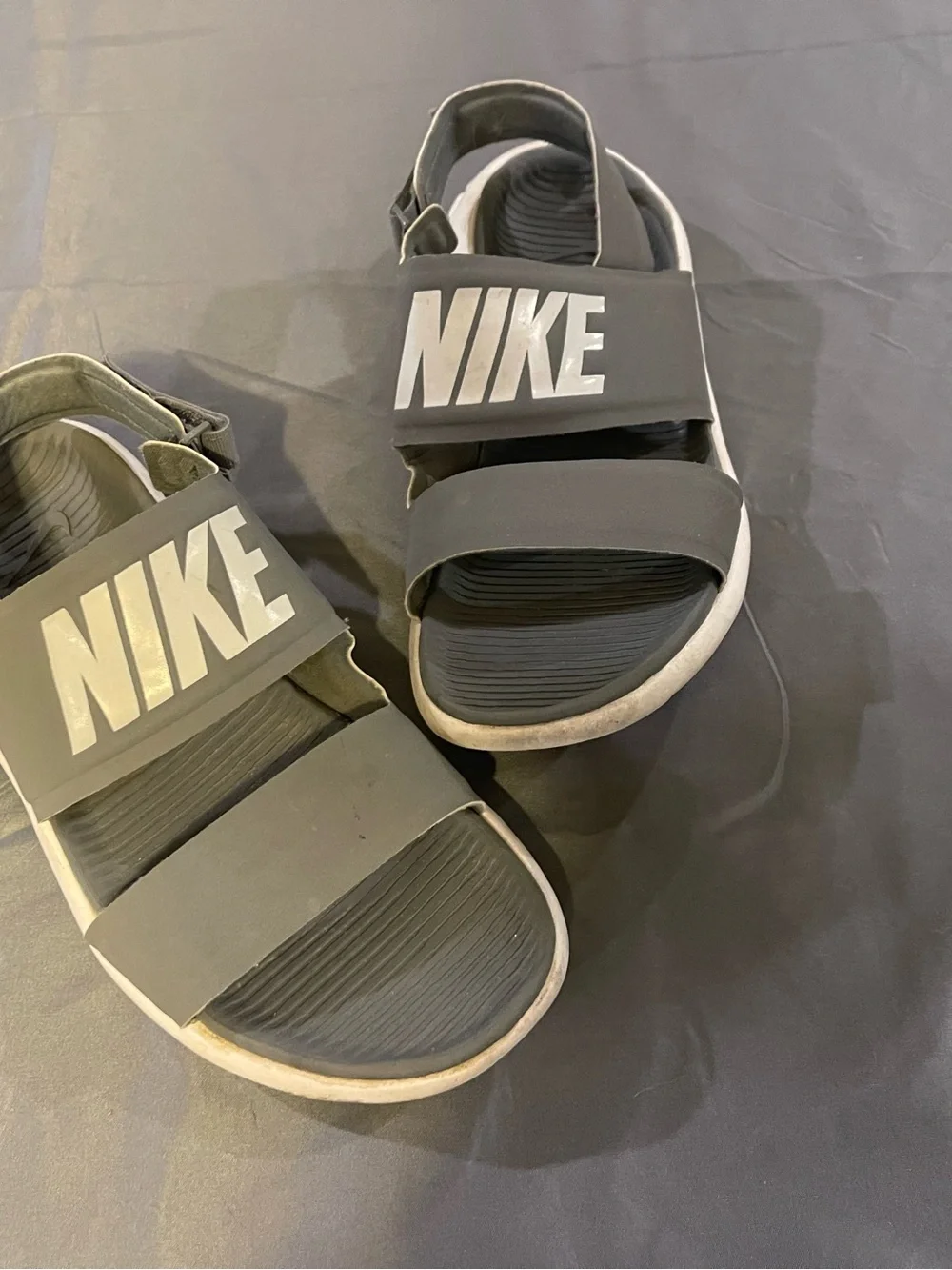 Nike Grey  and White Women’s Sport Sandals